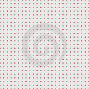 Seamless pattern in the style of polka dot on a gray background.