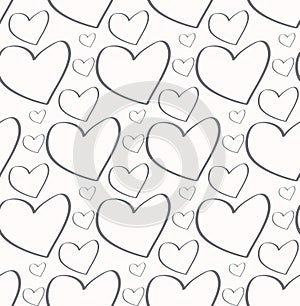 Seamless pattern. Stylish print with hand drawn