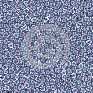 Seamless pattern with stylized heart symbol. Romantic wallpaper. Happy Valentine`s day, wedding, love concept