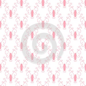 Seamless pattern of swirl ornament. Seamless abstract floral pat