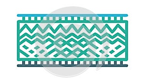 Teal Chevron Zigzag Pattern Vector Texture, vector design Generative AI