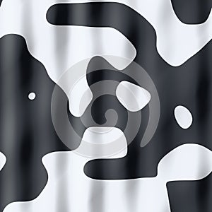 Seamless pattern background with cow plaid leather - black and white colored splotch