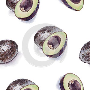 Seamless pattern texture of freshripe haas avocado