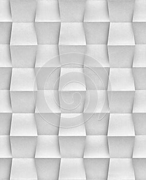 Strips of folded white Kraft paper