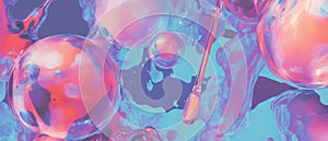 Seamless pattern texture showcasing the unique properties of liquid helium and superfluid dynamics