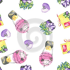 Seamless pattern on the theme of spring
