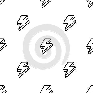 Seamless pattern with thunderbolts in comic style