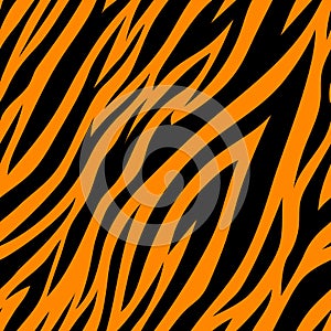 Seamless pattern with tiger stripes. photo