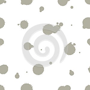 Seamless pattern, tile with inc splash, blots, smudge and brush strokes. Grunge endless template for web background, prints, wallp