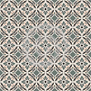 Seamless pattern of tiles. Vintage decorative design elements