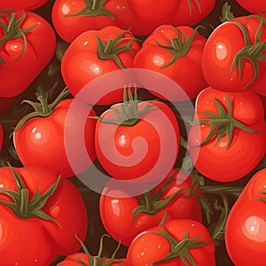 Seamless pattern with tomatoes. Abstract background