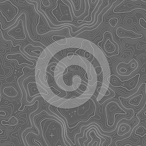 Seamless pattern. Topographic map background with space for copy Seamless texture. Line topography map contour