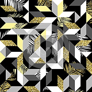 282_Trendy geometric cards with abstract seamless pattern