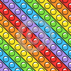 Seamless pattern of trendy pop it fidgets