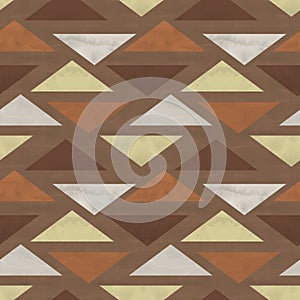 seamless pattern of triangles in brown colors