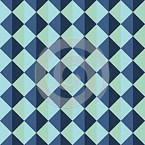 Seamless pattern of triangles with different shades of blue