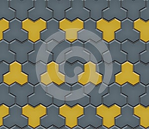 Seamless pattern of trihex cobblestone pavement