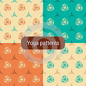 Seamless pattern with Triquetra symbol