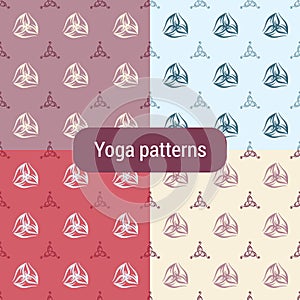 Seamless pattern with Triquetra symbol