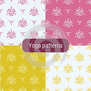 Seamless pattern with Triquetra symbol