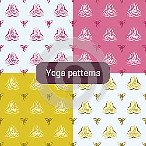 Seamless pattern with Triquetra symbol