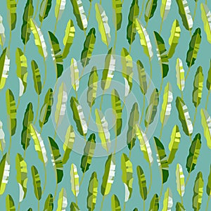 Seamless pattern with tropic plants
