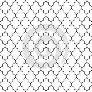 Seamless Pattern. Turkish Mosque Window Shape. Arabic Mosaic Ornament Background. Muslim Decoration. Ramadan Kareem