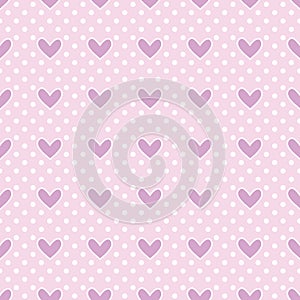 Seamless pattern with valentine hearts.