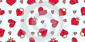 Seamless pattern for Valentine\'s Day with heart