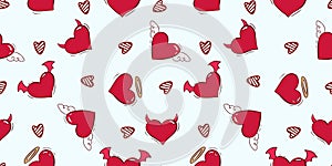 Seamless pattern for Valentine\'s Day with heart