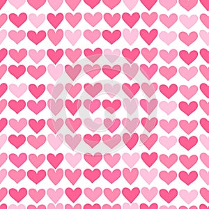 Seamless pattern Valentine`s day hearts vector illustration