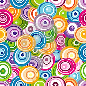 Seamless pattern with varicolored circles