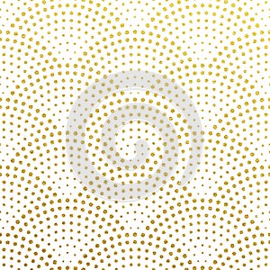 Golden scales pattern vector seamless background