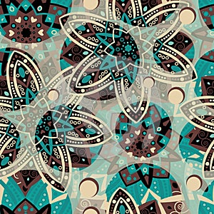 Seamless pattern vector circles