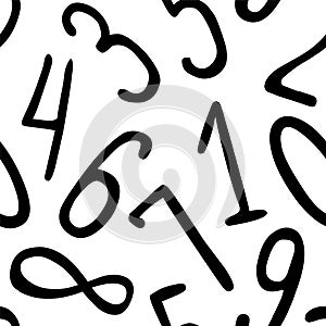 Seamless pattern - vector digits