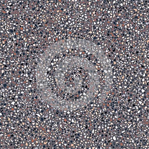 Dark terrazzo floor, marble surface