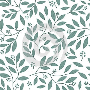 Seamless pattern vector.Leaf background vector.