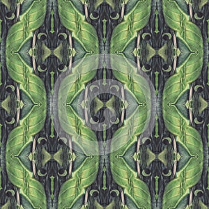 Seamless pattern with vegetal motives.