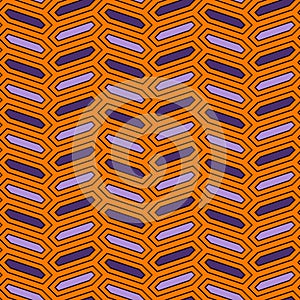 Seamless pattern with vertical braid ornament. Octagons tile background. Herringbone motif. Geometric wallpaper