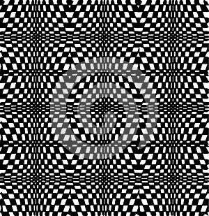 Seamless pattern. Large to small geometric Rectangular square shape in black and white