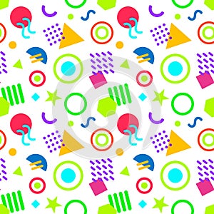 seamless pattern with vibrant color and simple shapes
