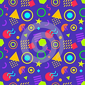 seamless pattern with vibrant color and simple shapes