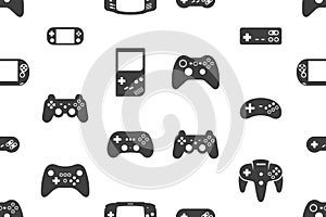 Seamless pattern with Video games joystick