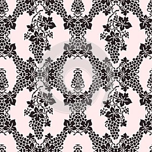 Seamless pattern with vine branches.