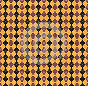 Seamless pattern Of Vintage Happy Halloween Tartan Texture. Hall