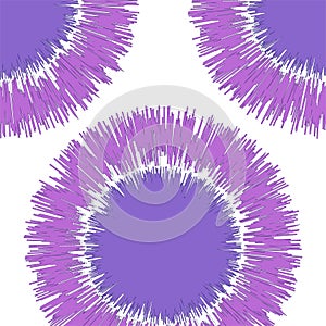 A seamless pattern of violet circles of different diameters