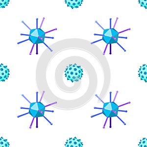Seamless pattern with viruses