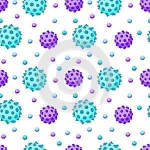 Seamless pattern with viruses