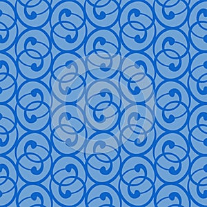 Seamless pattern with Volutes in 2 colors