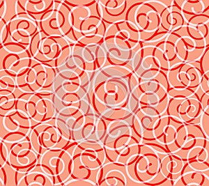 Seamless Pattern with Volutes in 4 colors